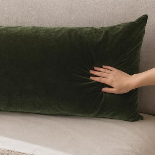 JoraLion Chenille Body Pillow Cover 20x54 inch, Moss Green Spring Decorative - Image 7