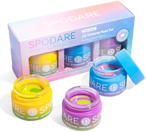 SPODARE 3-in-1 Dual-Color Sleeping Lip Mask Set, 1.26 Fl Oz by SPODARE