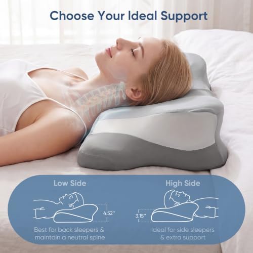 Sweetcrispy Cervical Pillow for Neck Pain Relief, Cooling Memory Foam - Image 6