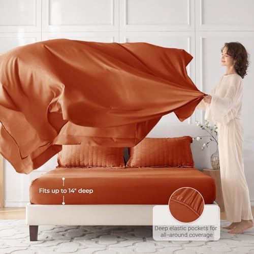 MUXHOMO 5 Pieces Twin XL Comforter Set, Seersucker Bed in a Bag Twin XL Size - Image 3