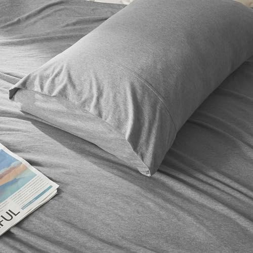 H HOUSEHOLD 100% Jersey Knit Cotton King Size Pillowcases Set of 2, Super Soft - Image 4