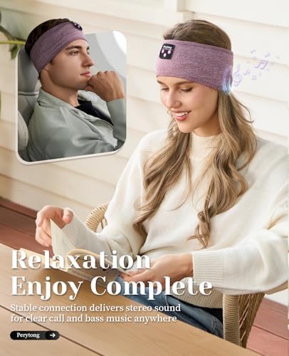 Perytong Sleep Mask and Bluetooth Sleep Headband Headphones Set, Close Your - Image 4