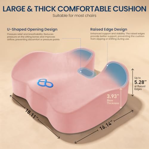 BlissTrends Thick Seat Cushion for Office Chair & Car Seat - Image 3