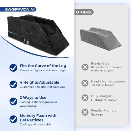 KingPavonini 4-Height Adjustable Leg Elevation Pillow, Single Leg - Image 7