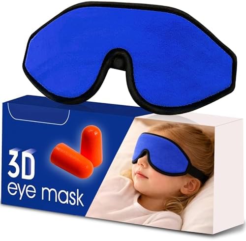 3D Sleep Mask for Kids, Light Block Sleeping Blindfold Memory Foam Contoured by AstraVena