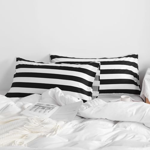 NTBAY Queen Striped Microfiber Pillowcases - Image 4