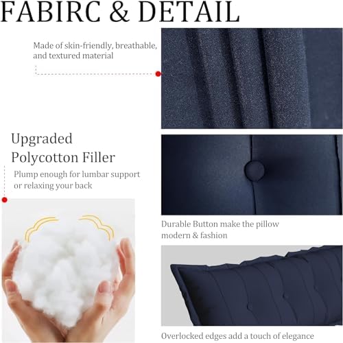 Daneey Large Headboard Pillow King Pillow Headboard Soft Daybed Pillows Bolster - Image 6