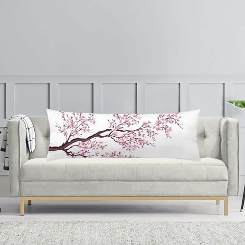 Cherry Blossom Body Pillow Cover Japanese Cherry Blossoms Flourishing, Sofa - Image 4