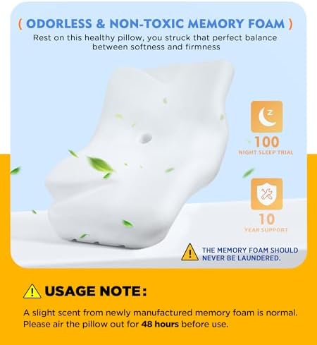 Osteo Cervical Pillow for Neck Pain Relief, Hollow Design Odorless Memory Foam - Image 5