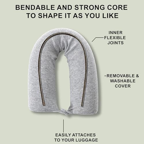 Dot&Dot Twist Memory Foam Travel Pillow, Bendable Neck Pillow - Image 2