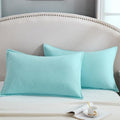 Stripe Quilted Pillowcases Set of 2, Standard Size Envelope Pillow Covers Soft by Uhamho
