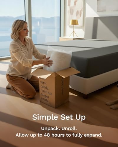 Viscosoft 4 Inch Memory Foam Mattress Topper Cal King - Image 6