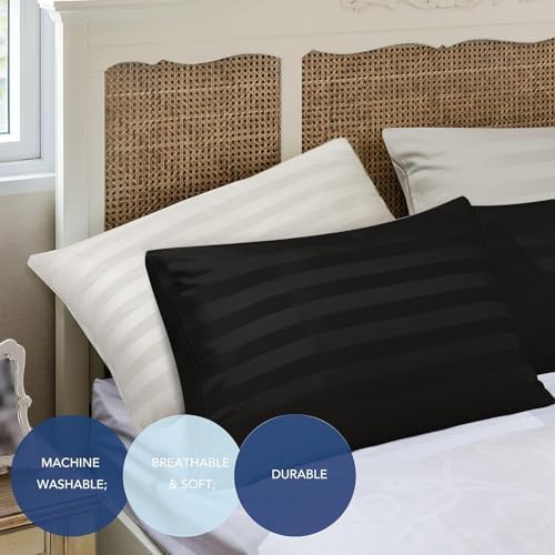 Pillow Cases Standard Size, 100% Egyptian Cotton Pillow Protectors - Image 4