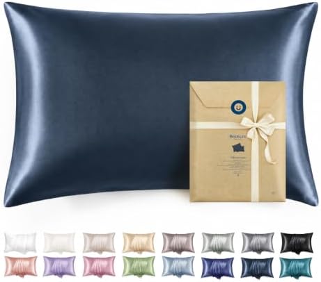 Bedsure Satin Pillowcase with Zipper, King Pillow Cases Set of 2 by BEDSURE