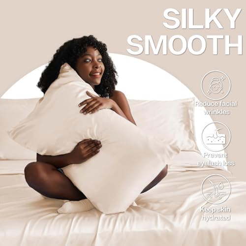 MR&HM Satin Pillowcase 2 Pack, Queen Size 20"x30" - Image 3