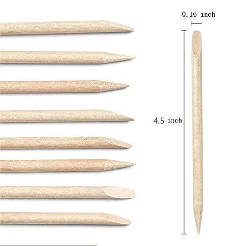 Nail Art Orange Wood Sticks, AMOSTBY 1000PCS Multi Functional Cuticle Pusher - Image 2