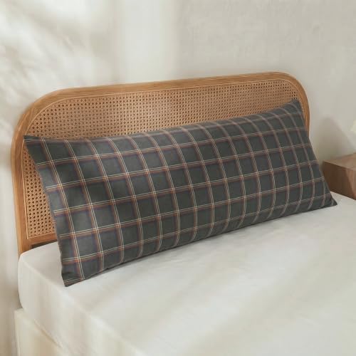 Merryword 100% Cotton Body Pillow Cover, 20 x 54, Washed Cotton Deep Brown by Merryword