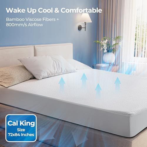 TASTELIFE California King Waterproof Mattress Protector, Bamboo Viscose - Image 3