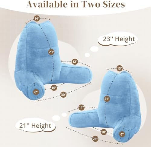 Sasttie Reading Pillow for Bed, Back Pillow for Sitting Up - Image 2