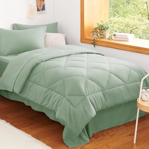 CozyLux Twin XL Comforter Set 68"x88" Sage Green by CozyLux