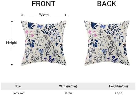 AEIOAE Summer Pillow Covers 20x20 Inch Set of 2, Seasonal Floral Outdoor - Image 4