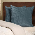 PHF Truly Velvet Euro Shams 26" x 26", Stormy Blue, No Insert, 2 Pack by PHF