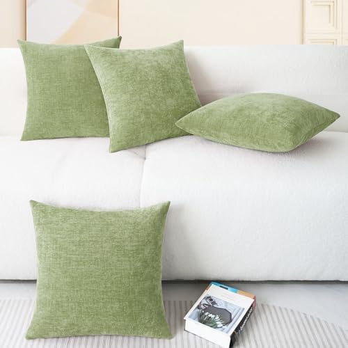 CaliTime Decorative Couch Throw Pillow Covers 18 X 18 Inches Sage Green - Image 6