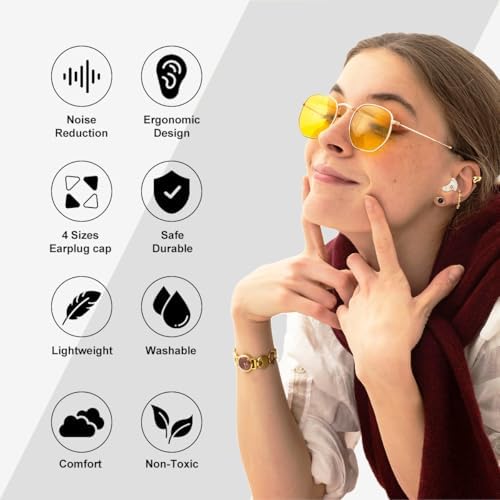 Ear Plugs for Sleeping Earplugs for Concerts Noise Cancelling Reusable Soft - Image 3