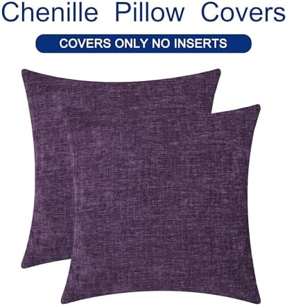 CaliTime Decorative Couch Throw Pillow Covers 18 X 18 Inches Plum Purple - Image 6