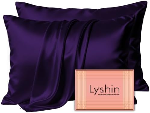 LYSHIN Silk Pillow Cases 2 Pack King Size by LYSHINSILKPILLOWCASES