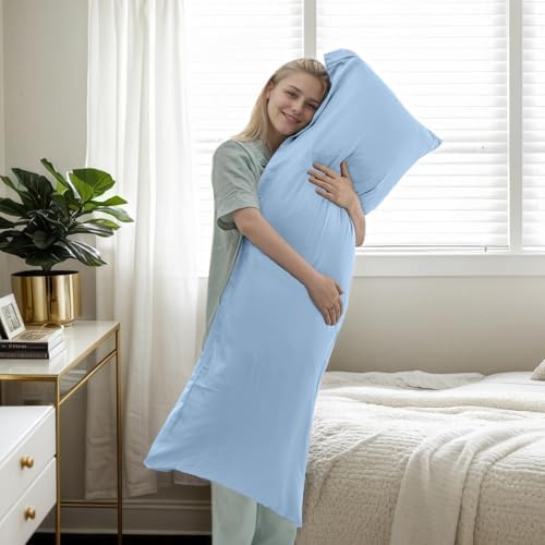 Body Cooling Pillow Cases Cover, Bamboo Rayon Body Pillowcases - Image 6