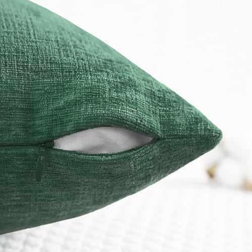 CaliTime Decorative Couch Throw Pillow Covers 26 X 16 Inches Dark Green - Image 3