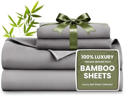 Love's cabin 4 Piece Full Size Sheet Set, 100% Rayon Derived from Bamboo by Lovescabin