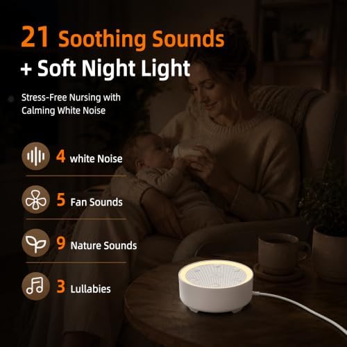 Kipcush White Noise Machine for Sleeping, Baby & Adults, High-Fidelity - Image 3