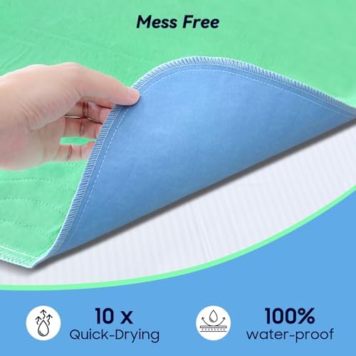 Fygrip 4 Pack 36” x 54” Extra Heavy Absorbency Washable Underpads Bed Pads - Image 4