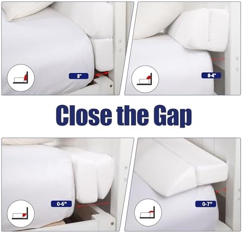 HOMBYS Wedge Pillow Headboard for Bed Gap, Foldable Bed Wedge Gap Filler Twin - Image 3