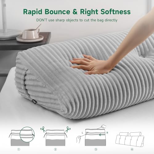Z-hom Headboard Pillow, Wedge Backrest Cushion, Twin Size, ONE Roll Pillow - Image 3