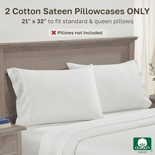 California Design Den 600 TC Set of 2 Pillowcase Sets Standard Size - Image 3