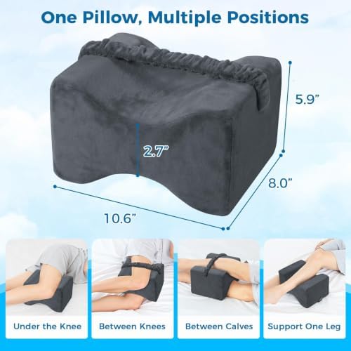 Knee Pillow for Side Sleepers, Memory Foam Leg Pillow - Image 5