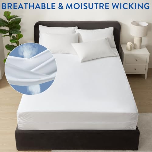SureFit Queen Size Mattress Protector, Zippered Encasement, 100% Waterproof - Image 6