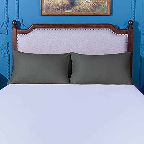 NTBAY Standard Microfiber Pillowcases, 2 Pack, 20 x 26, Dark Grey - Image 4