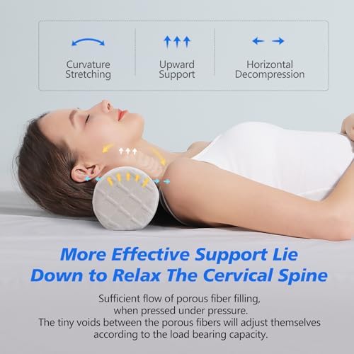 Cozyhealth Cervical Roll Pillow, Medium Soft Memory Foam Neck Round Pillow - Image 6