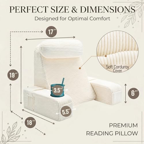 Reading Pillow for Adults, Back Pillow for Bed Sitting Up, Backrest Pillow for - Image 6