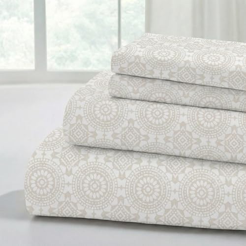 Modern Threads Printed 4-Piece Extra Soft Bedding Sheets & Pillowcase Set by ModernThreads