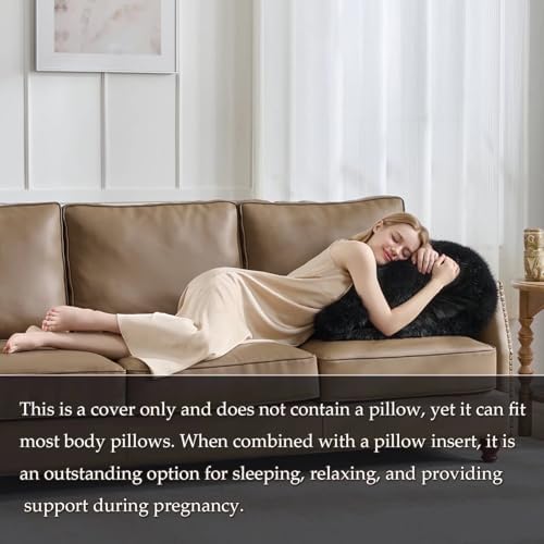 20x54 inch Luxury Fluffy Body Pillow Cover, Shaggy Furry Body Pillowcase - Image 5
