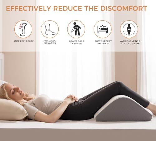 Knee Wedge Pillow for Post-Surgery Recovery-Leg Elevation Support for Sleep - Image 3