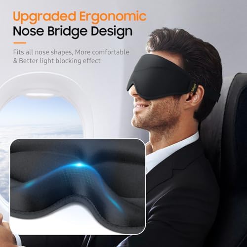 BeHoomi Sleep Mask, 2 Packs Premium Eye Mask - Image 5