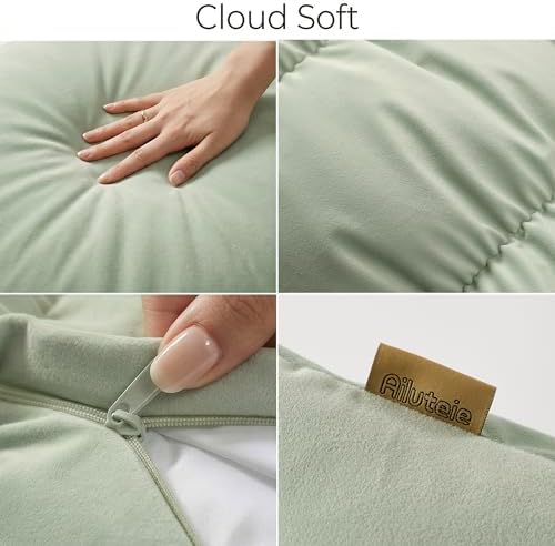 Pat. Pend. Full Body Pillow for Adults, 59 Inch, Celadon Green - Image 3