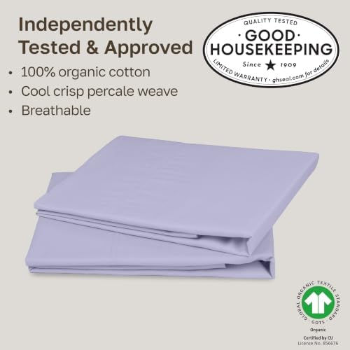 California Design Den 100% Organic Cotton 2-Pack Pillow Cases King Size - Image 2
