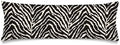 Black and White Zebra Print Lumbar Pillow Cover 14x36 Long Body Pillow Covers by Unknown